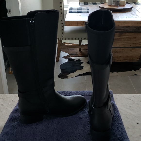 Girls New Kenneth Cole Size 3 Black Boots - Picture 2 of 5